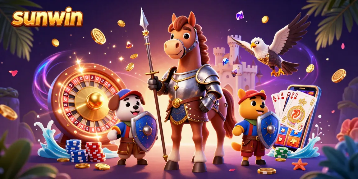 Experience thrilling wins with sunwin's captivating casino scene featuring knights and treasures.