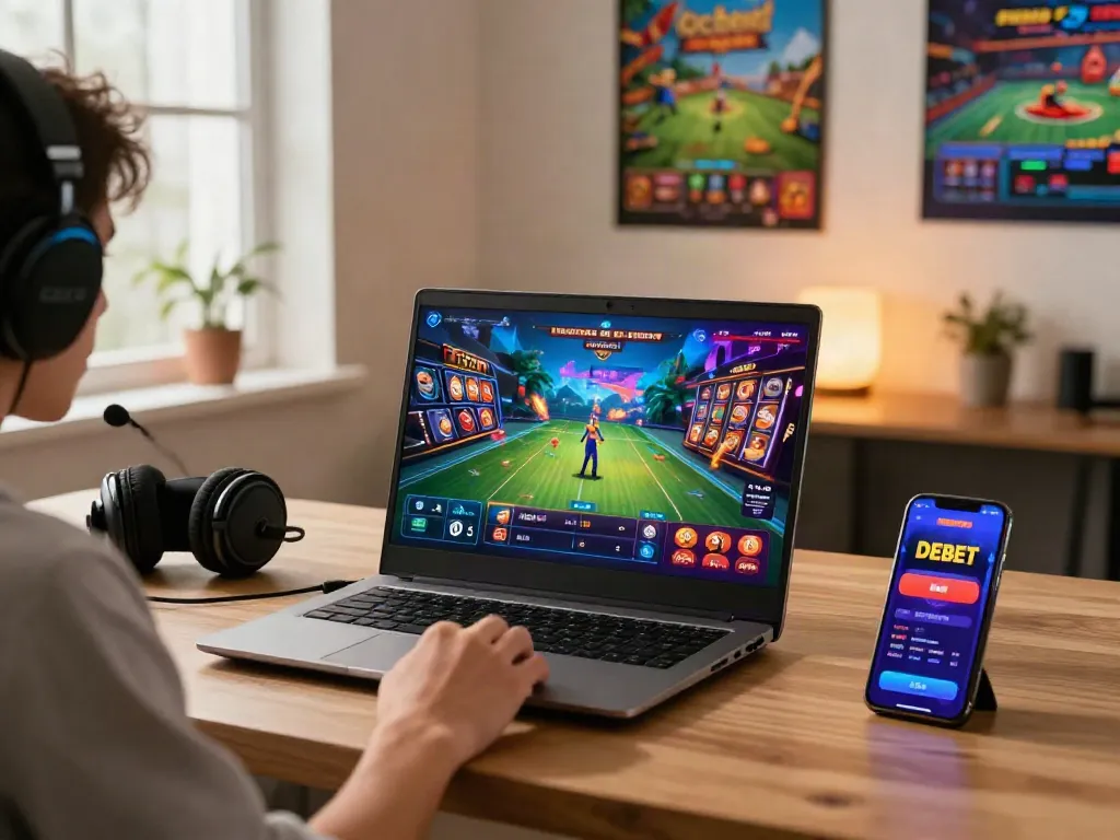 Engaging gaming experience on DEBET platform showcasing online entertainment and user interaction.